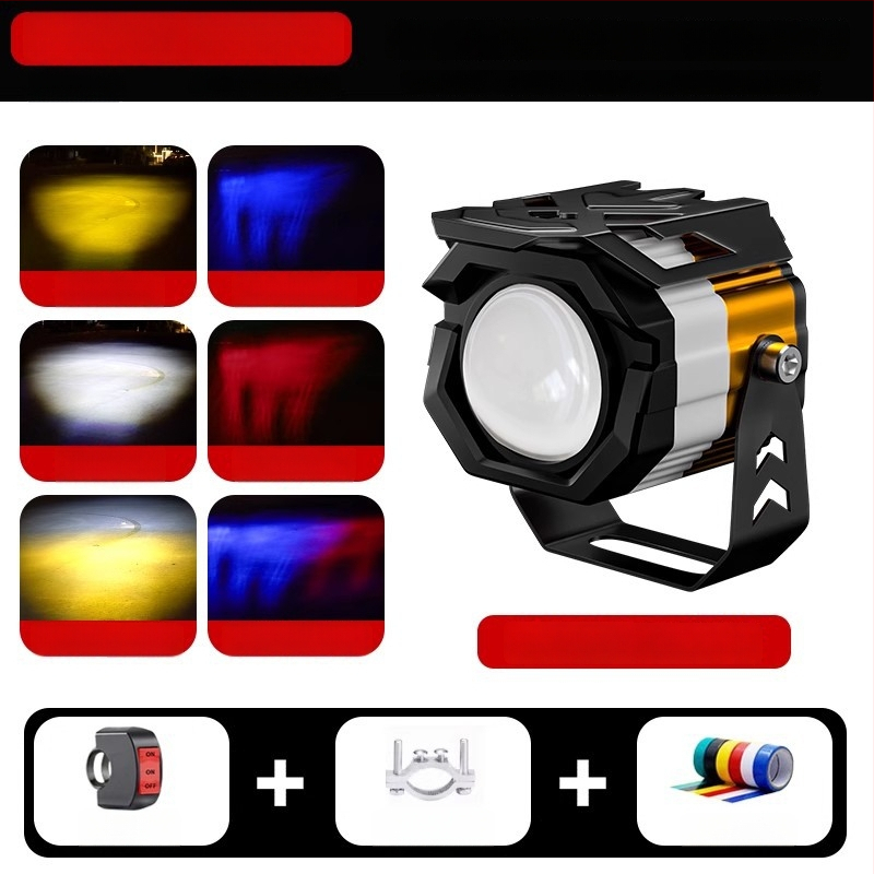 Motocykel LED projektor svetlomet, 30W, 12-85V, hliníková zliatina