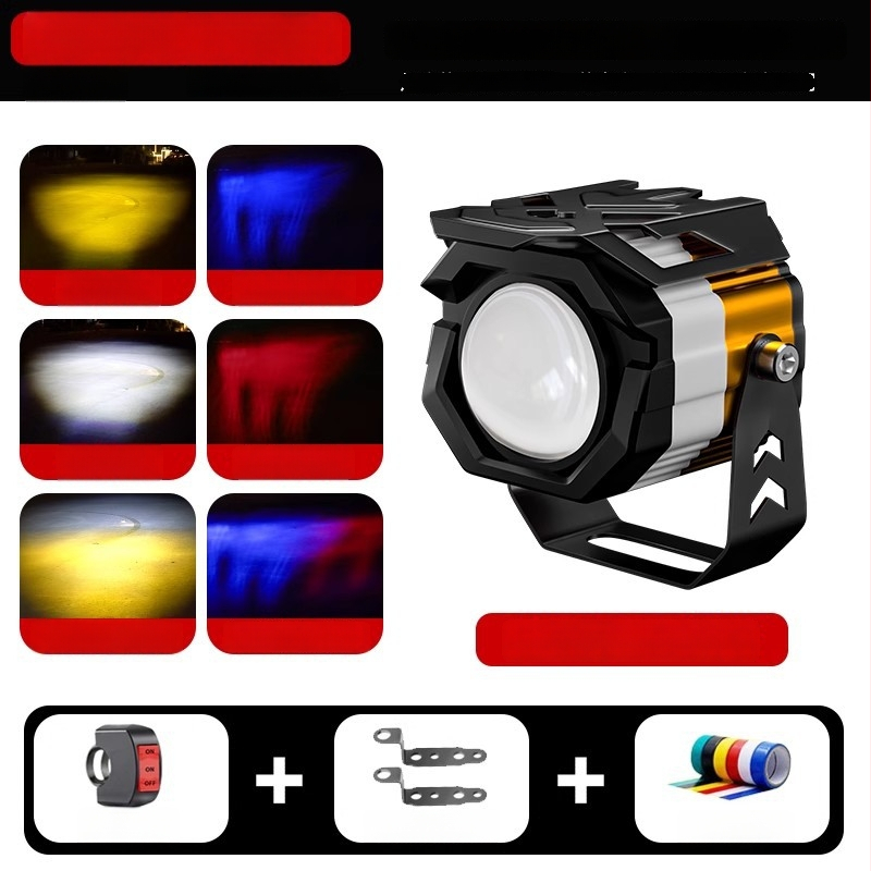 Motocykel LED projektor svetlomet, 30W, 12-85V, hliníková zliatina