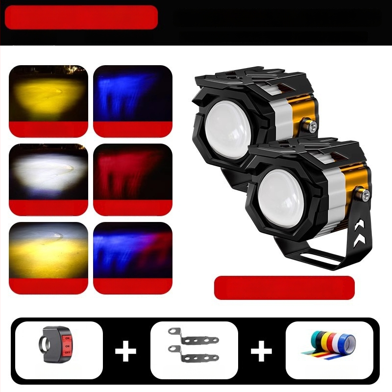 Motocykel LED projektor svetlomet, 30W, 12-85V, hliníková zliatina