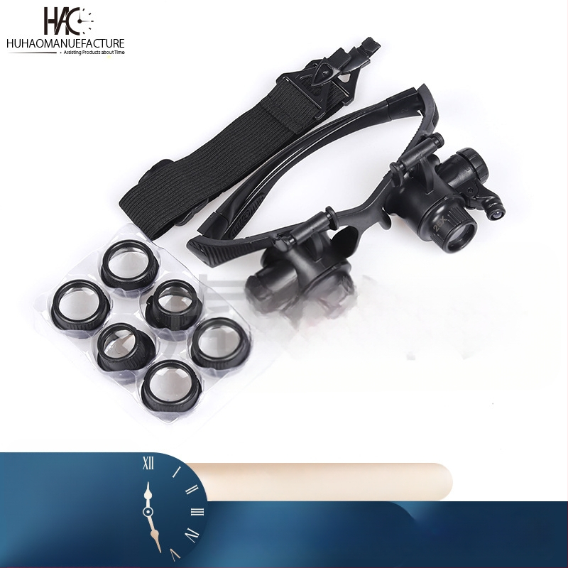 Tiger Hao FDJ001 Lupa na opravu hodiniek s LED osvetlením a vymeniteľnými viacerými šošovkami