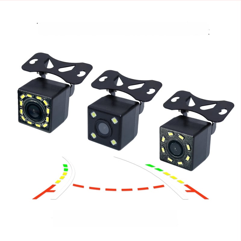 Univerzálna CCD kamera do zadného zrkadla s dynamickou trajektóriou a nočným videním, model BYC-8023, 12V, 170° uhol, rozlíšenie 928x500, signál AHD/CVBS