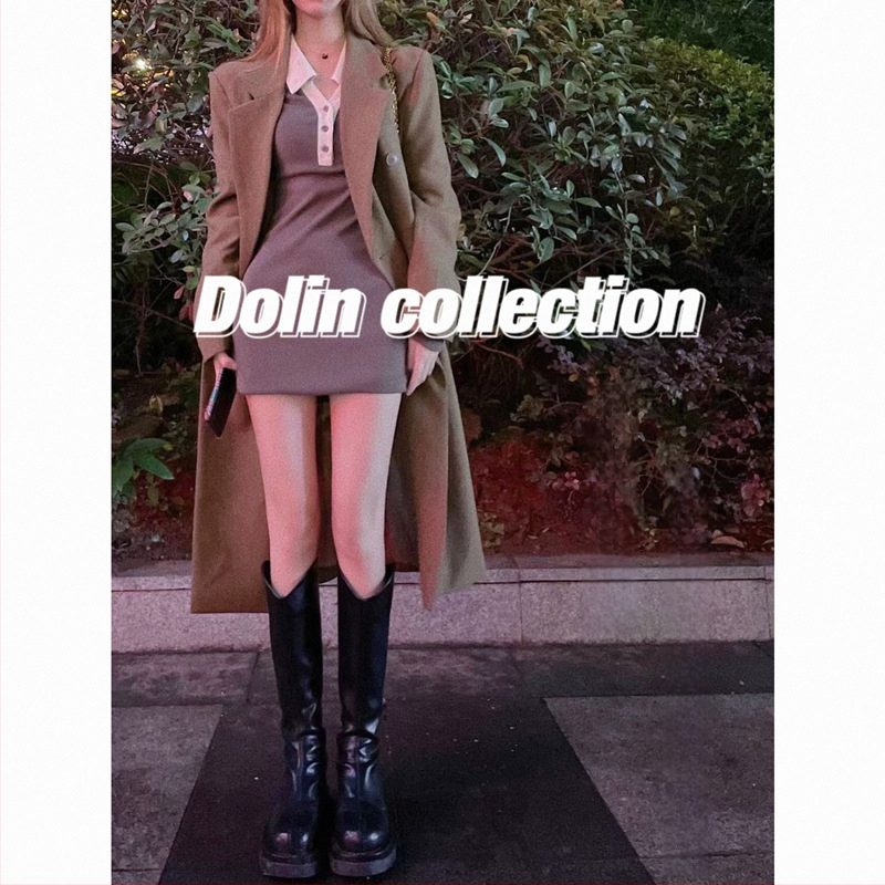 Naistele rüütline stiilis saapad kõrgendatud kõrgusega, keskmise varrega, PU ülemine, kummist tald, fliisvooder