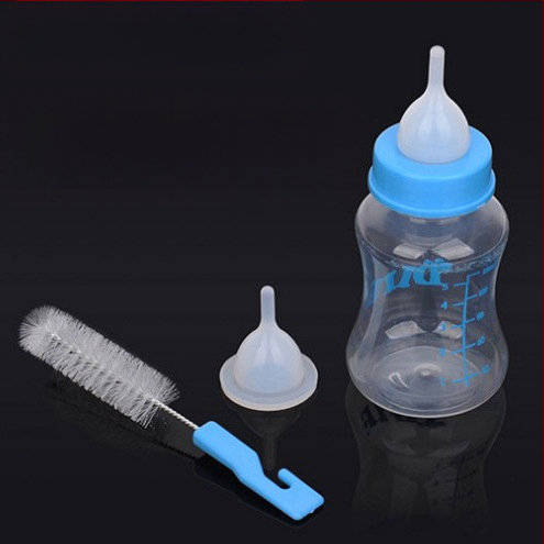 Plastikust lemmikloomade toitumispudel, mahutavus 100 ml, sobib kassidele, koertele ja hamstritele