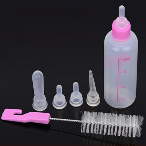 Plastikust lemmikloomade toitumispudel, mahutavus 100 ml, sobib kassidele, koertele ja hamstritele