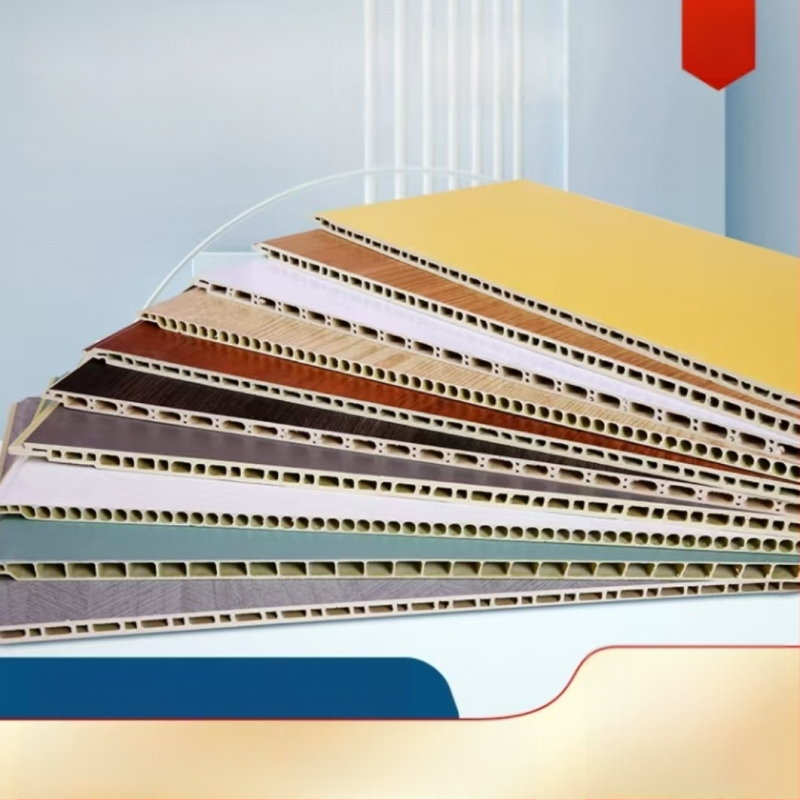 Stenový panel na obloženie — Materiály: PVC kameno-plastový panel, doska z vlákna bambusu a dreva, integrovaný stenový panel, drevený povrch; Model: stenový panel wainscoting; Hluková izolácia: 0.35-0.8; Teplotná vodivosť: 0.11; Inštalácia dostupná