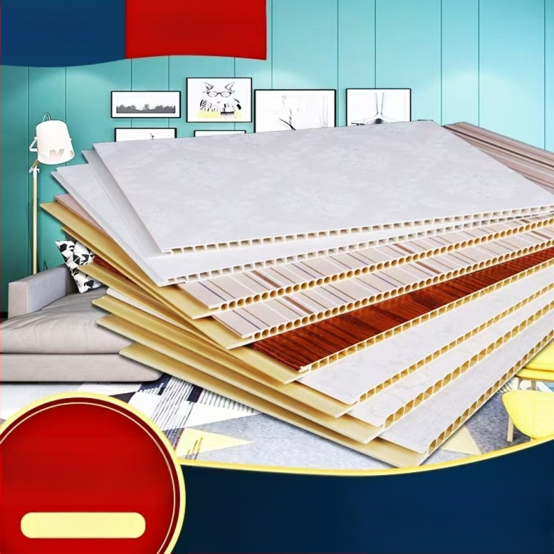 Stenový panel na obloženie — Materiály: PVC kameno-plastový panel, doska z vlákna bambusu a dreva, integrovaný stenový panel, drevený povrch; Model: stenový panel wainscoting; Hluková izolácia: 0.35-0.8; Teplotná vodivosť: 0.11; Inštalácia dostupná