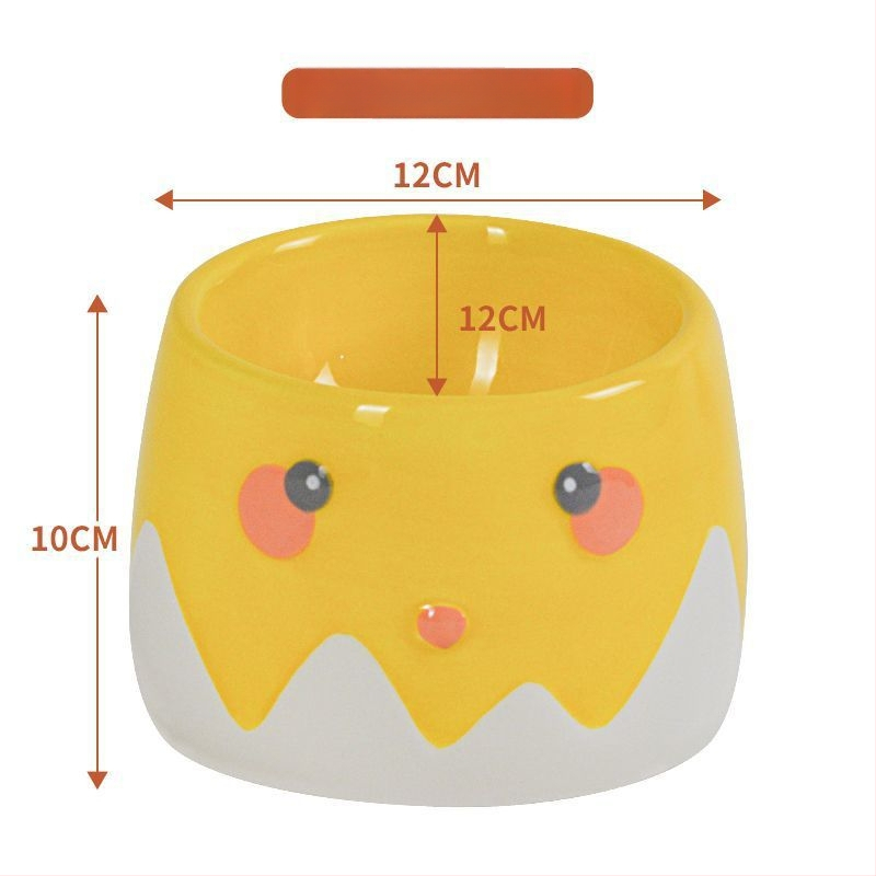 Keraamiline kasside toidukauss kõrge jalaga ja kaldu servaga — Bränd Juhui