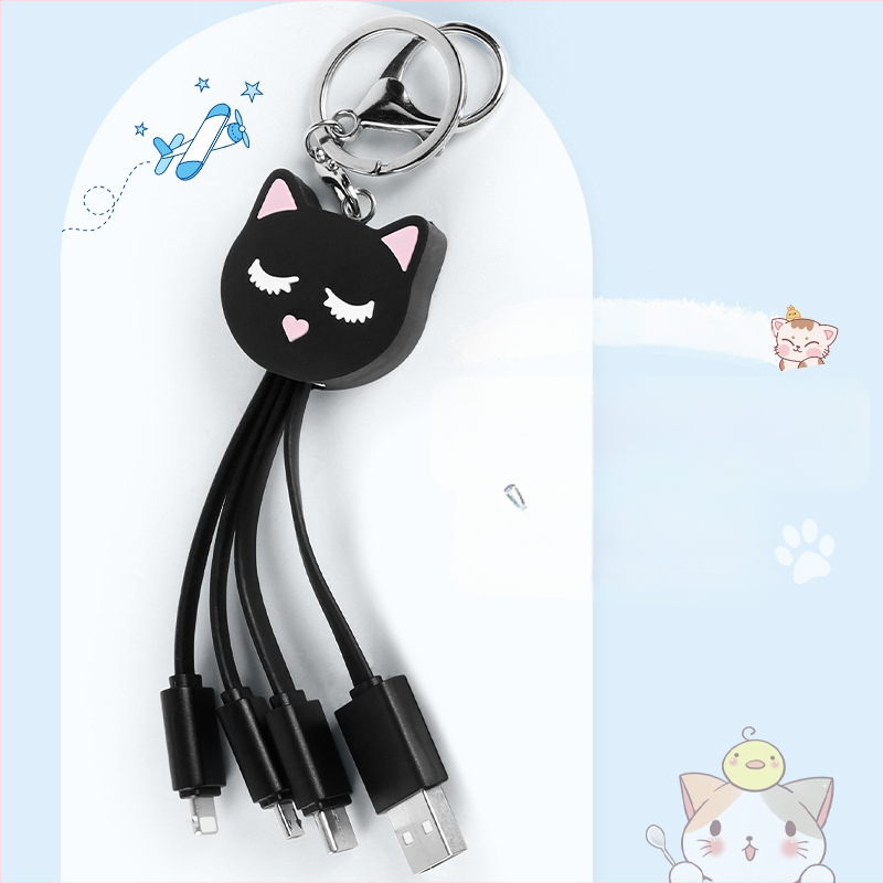 Ritual kolme ühes andmekabel Micro USB ja USB-C-ga, PVC, maks. 2,1 A