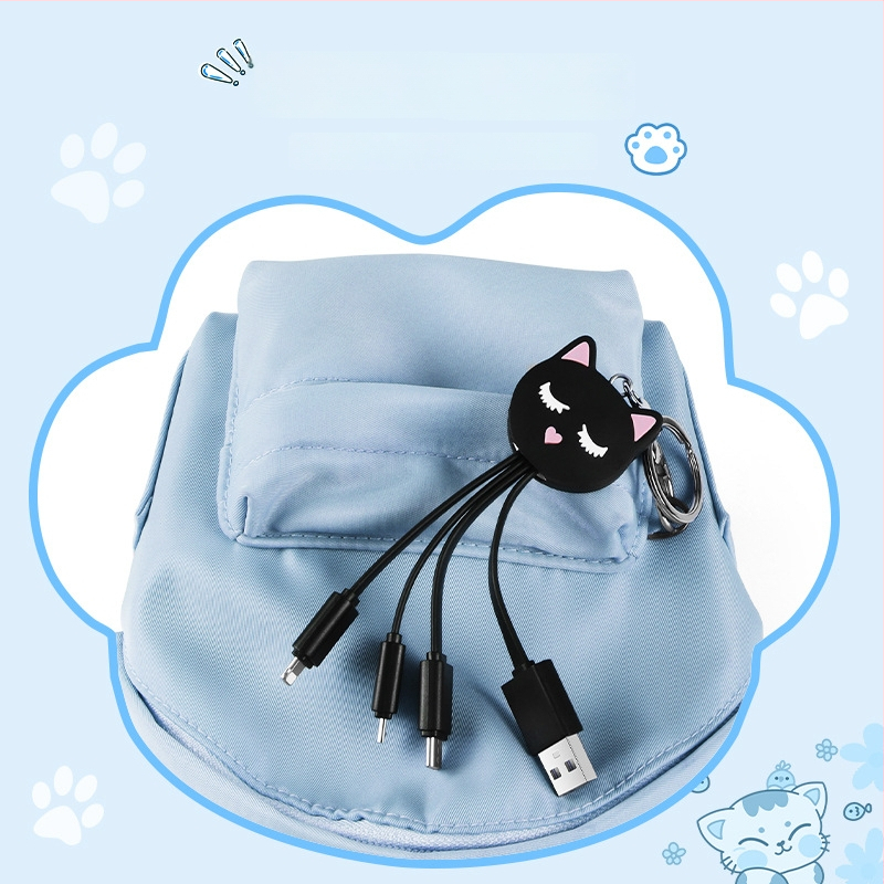 Ritual kolme ühes andmekabel Micro USB ja USB-C-ga, PVC, maks. 2,1 A