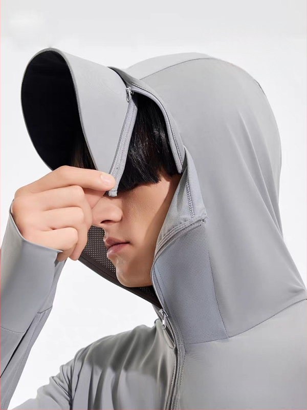 Išorinė vėjinė striukė su UPF50+ UV apsauga, kvėpuojanti, ultra lengva, greitai džiūsta, su gobtuvu