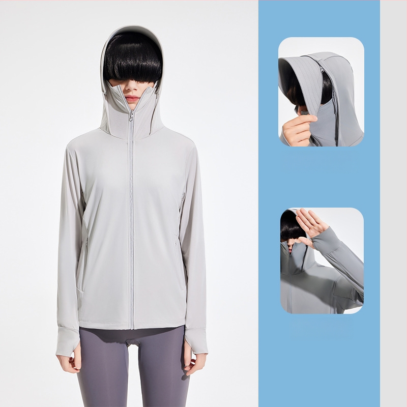 Išorinė vėjinė striukė su UPF50+ UV apsauga, kvėpuojanti, ultra lengva, greitai džiūsta, su gobtuvu