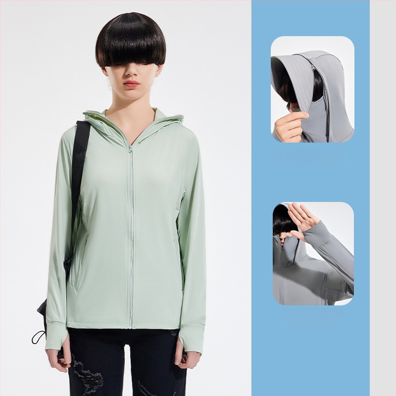 Išorinė vėjinė striukė su UPF50+ UV apsauga, kvėpuojanti, ultra lengva, greitai džiūsta, su gobtuvu