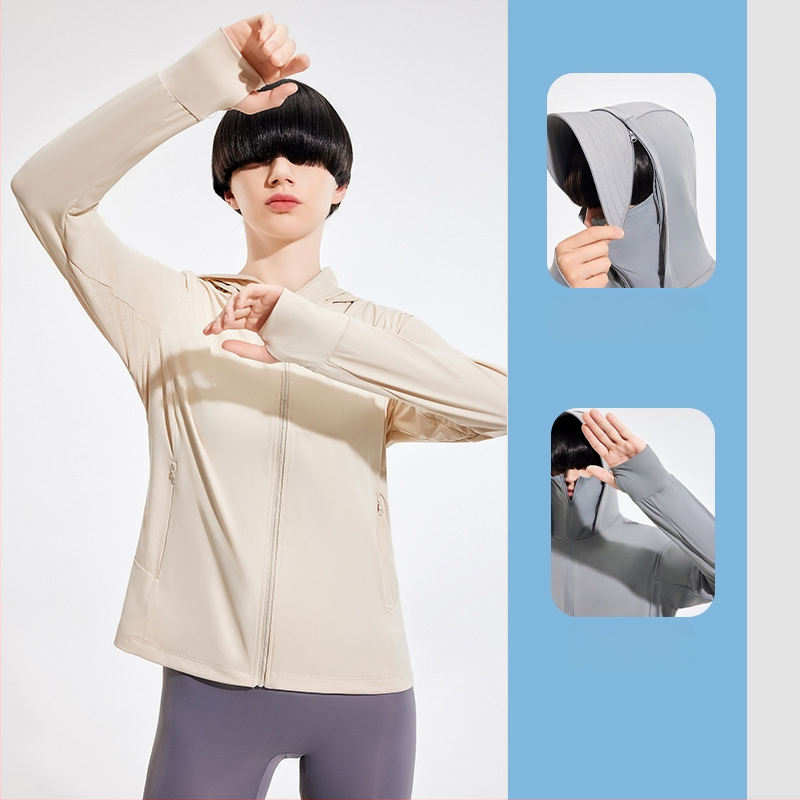 Išorinė vėjinė striukė su UPF50+ UV apsauga, kvėpuojanti, ultra lengva, greitai džiūsta, su gobtuvu