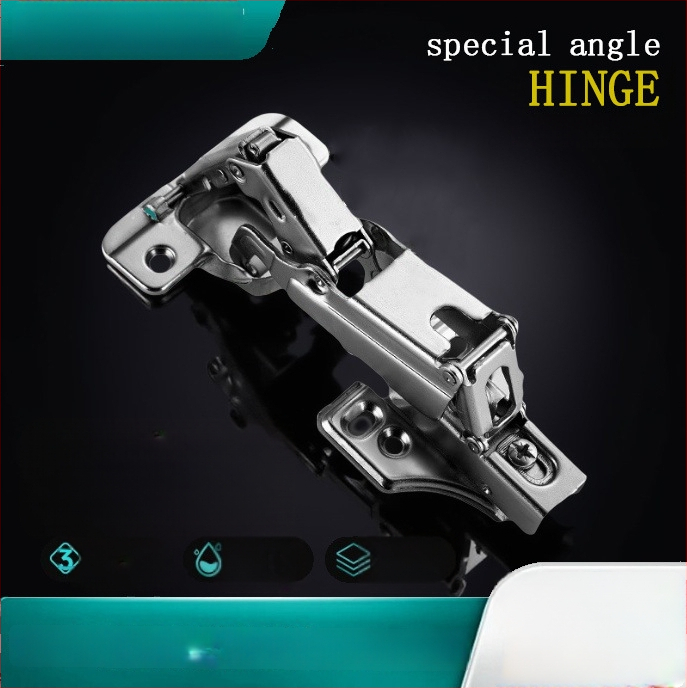 Guangdian hydraulický tlmiaci pánt pre drevené dvere a skrinky, niklovaný studený valcovaný oceľ, varianty 165/175/180 stupňov, rohové a veľké uhly