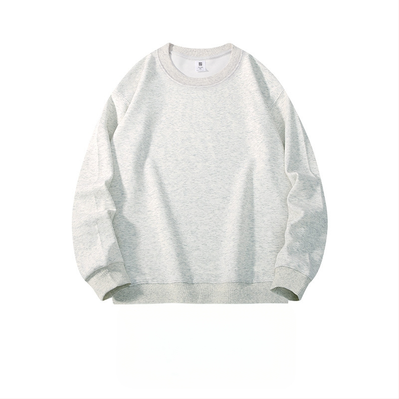 Ťažká bavlnená mikina, voľný strih, guľatý výstrih, dlhé rukávy