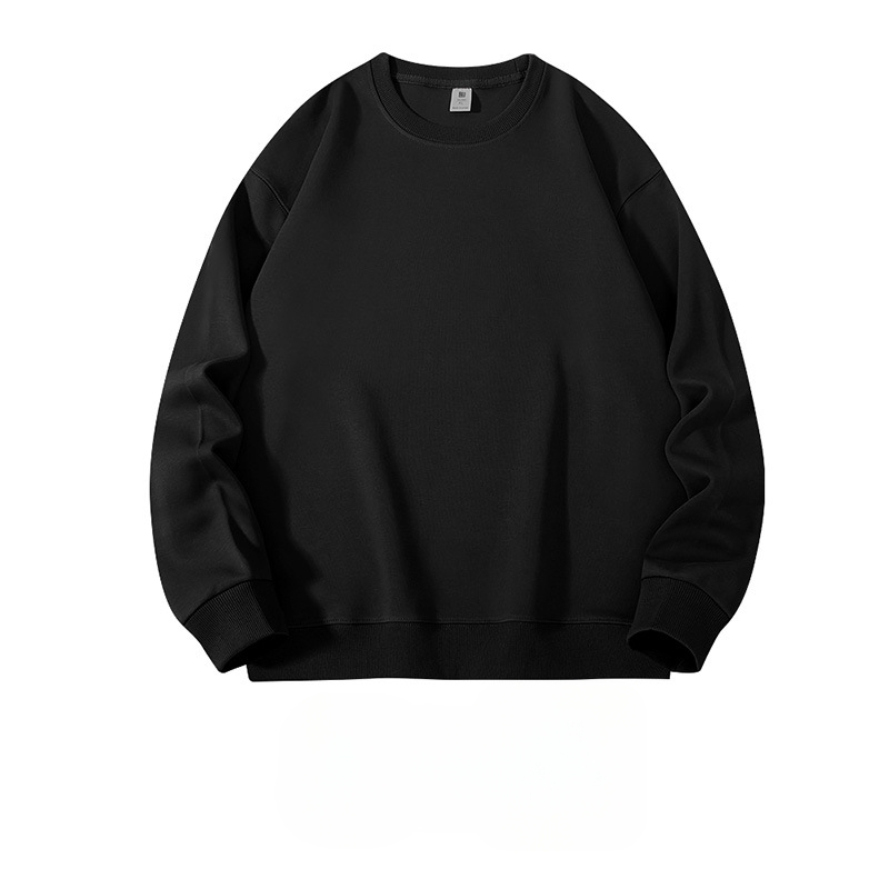 Ťažká bavlnená mikina, voľný strih, guľatý výstrih, dlhé rukávy