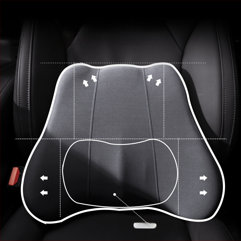 Podpora na hlavu a bedrov pre auto a kancelársku stoličku, pamäťová pena, poťah z jóga textílie, univerzálna kompatibilita, štyri ročné obdobia, štýl ľahkého luxusu