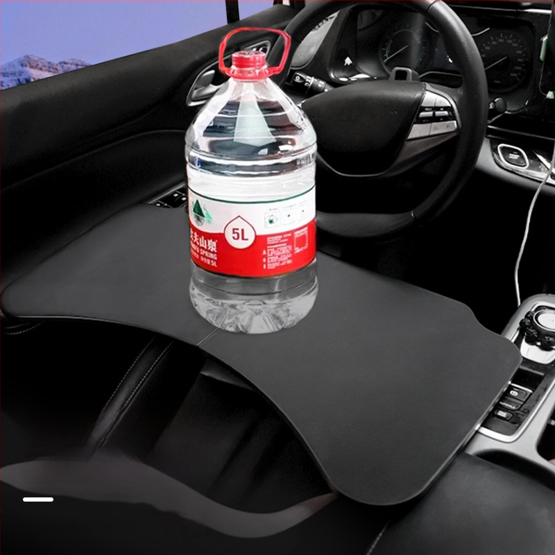 Amukeke Automašīnas piestiprinājamais saliekamais nelielais galda klājs – universāla saderība, griešanās, daudzfunkcionāls, saliekams, plastmasa, uzstādīšana ar klik-iekš