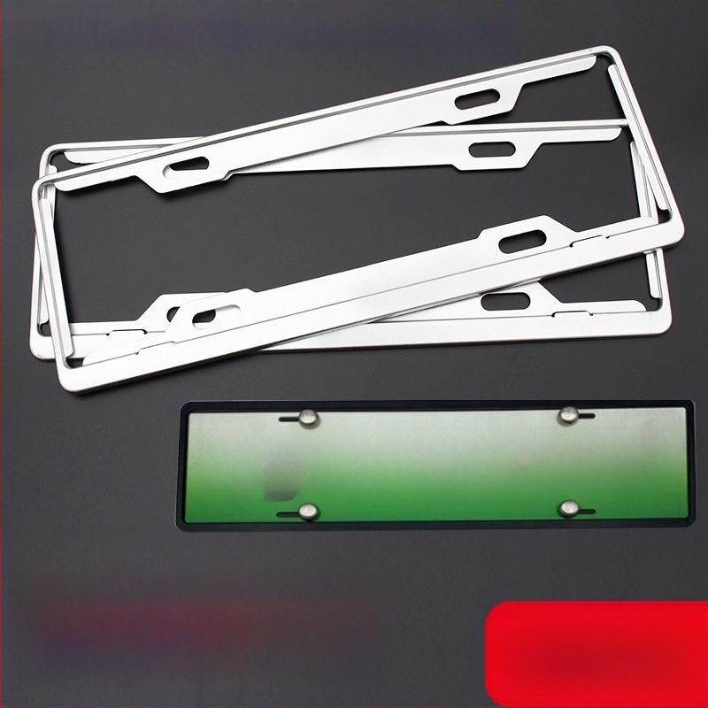 Rám na poznávaciu značku z nehrdzavejúcej ocele pre automobily, proti krádeži, univerzálny rám s hranou