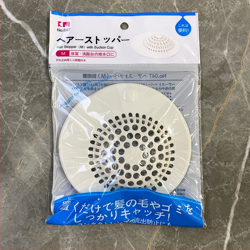 KM PVC filter pre odtok sprchy – Zachytávač vlasov pre kanalizáciu a sprchovací žľab, proti uviaznutiu, proti zápachu