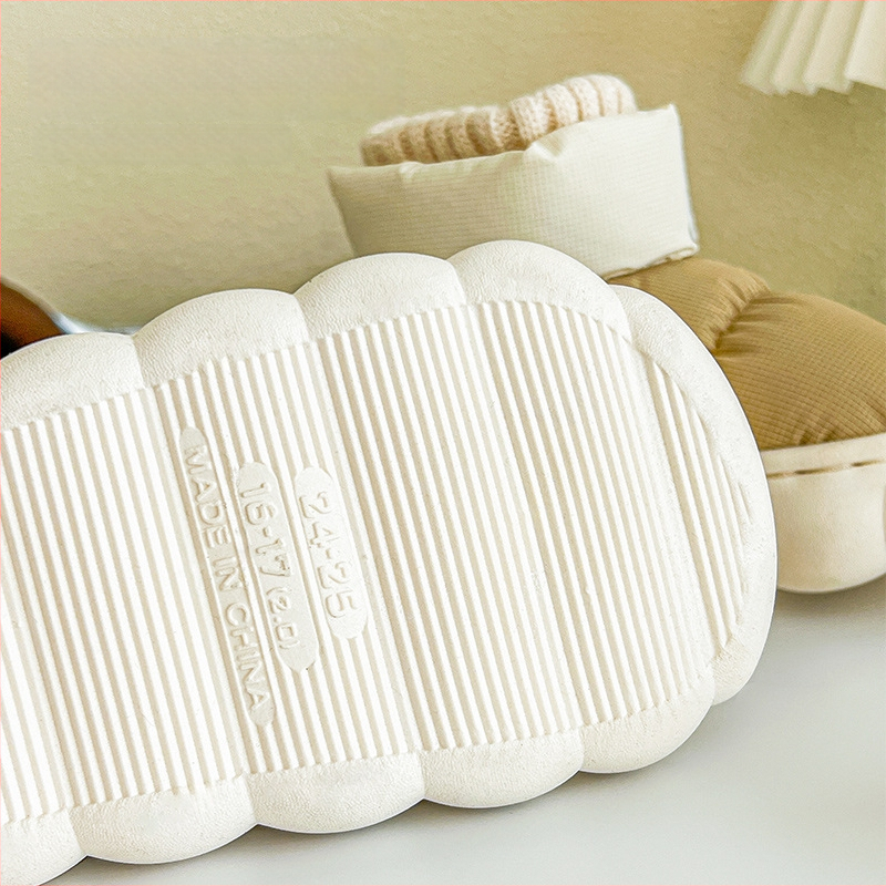 Zimné detské topánky s fleecovou podšívkou, unisex krátke snehové čižmy, vodeodolná PVC podrážka