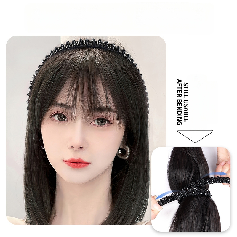 Časť paruky z pravých ľudských vlasov – rovné vlasy, kryštálová bandáž na hlavu, výmena vlasov v jednom kuse, farbenie možné