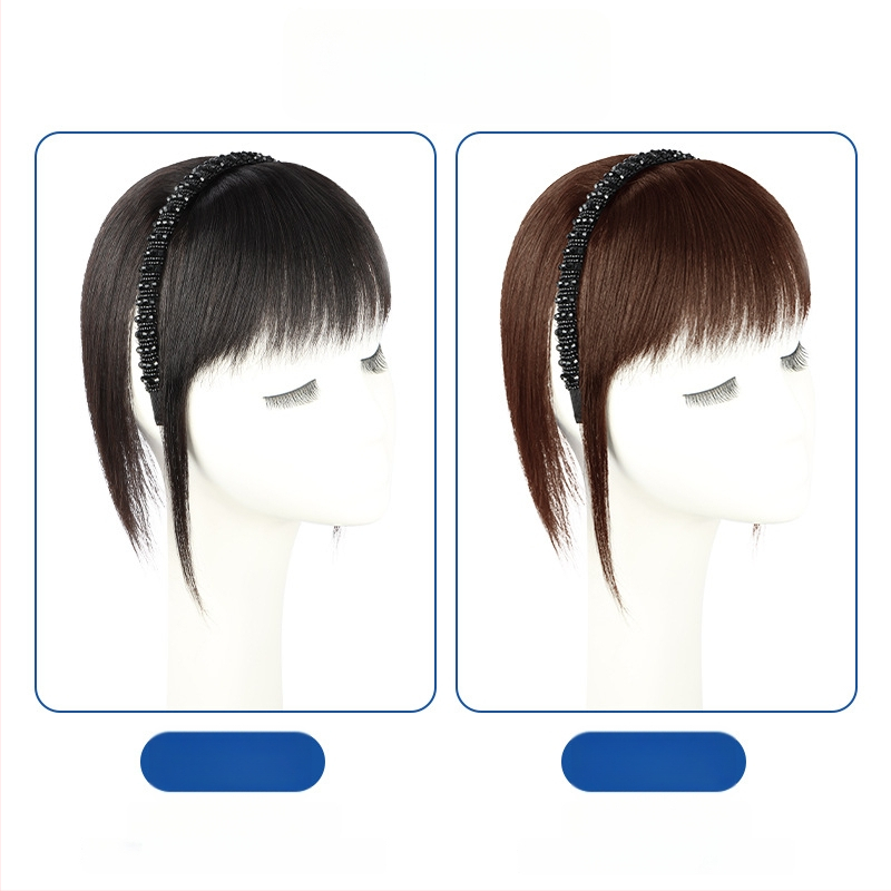 Časť paruky z pravých ľudských vlasov – rovné vlasy, kryštálová bandáž na hlavu, výmena vlasov v jednom kuse, farbenie možné