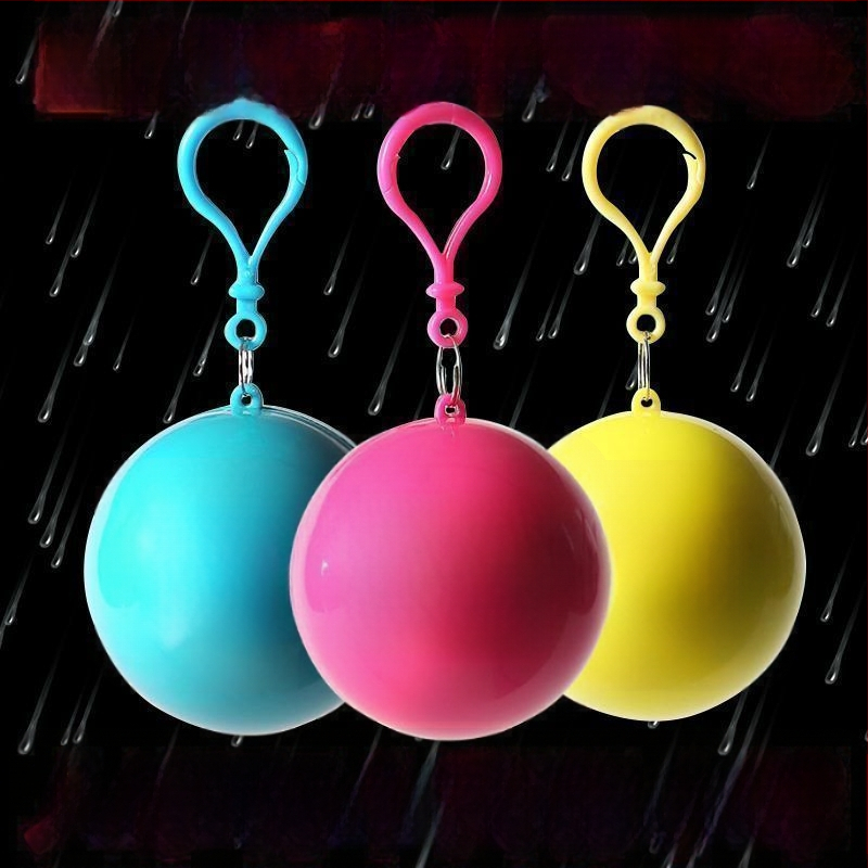 Jednorázový guľatý dážďový ponč na turistiku a rafting pre dospelých, prenosný