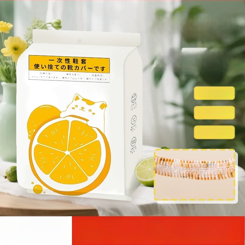 Jednorázové návleky na topánky z netkanej textílie, 0,3 mm, protišmyčné pre vnútorné použitie, vzor medveď, biologicky rozložiteľné