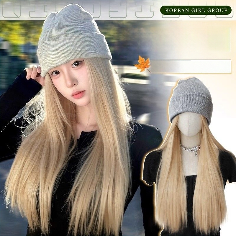 Parochňa s integrovanou čiapkou, prirodzený štýl, dlhé rovné vlasy; Materiál vlasov: vysokoteplotné hodvábne vlákno; Strih parochne: parochňa s čiapkou; Spracovanie: mechanizované; Ofinka: Žiadna