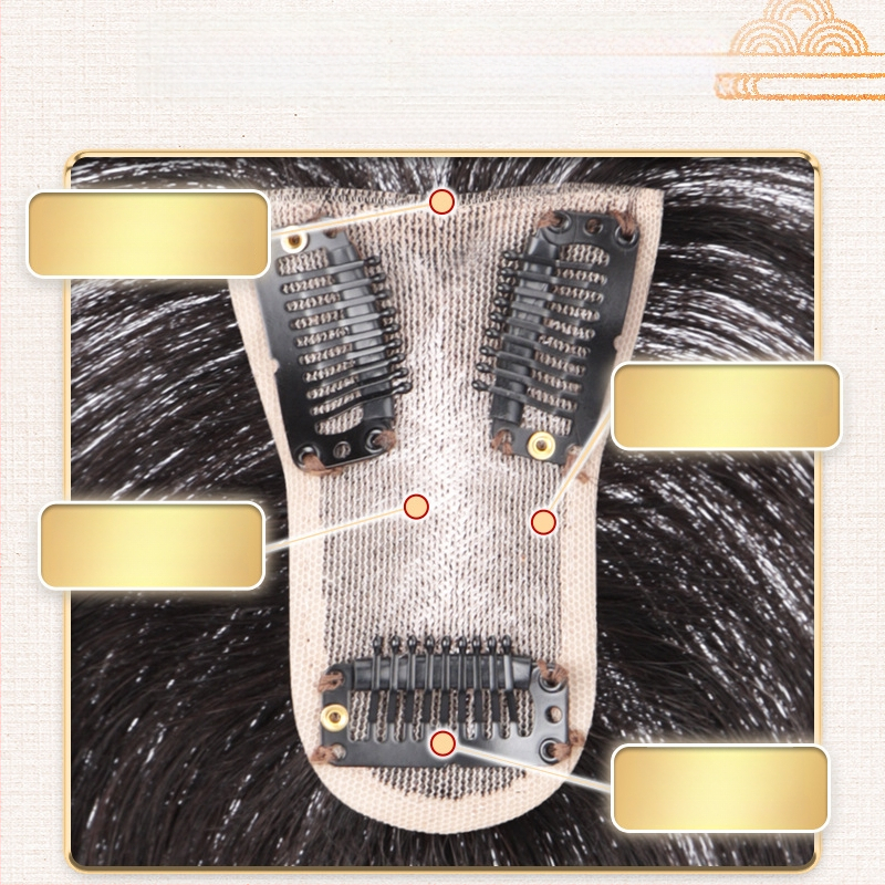 Qiao Xi parochňa z ľudských vlasov pre ženy – ľahká, tenká, ručne tkaná, rovné vlasy, farbiteľné