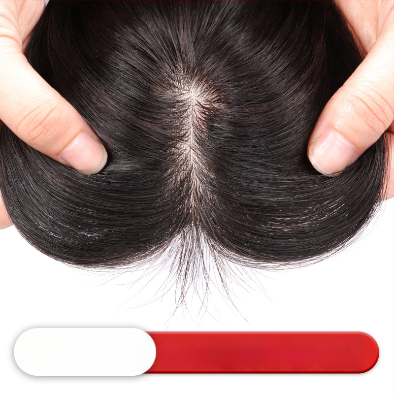 Qiao Xi parochňa z ľudských vlasov pre ženy – ľahká, tenká, ručne tkaná, rovné vlasy, farbiteľné