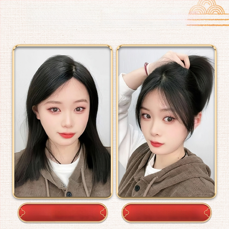 Qiao Xi parochňa z ľudských vlasov pre ženy – ľahká, tenká, ručne tkaná, rovné vlasy, farbiteľné