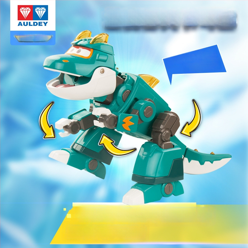 Transformovateľný dinosaurový robot so zvukom a svetlom a efektom hmly — Super Flying Hero, anime postava, pre vek 7–14 rokov