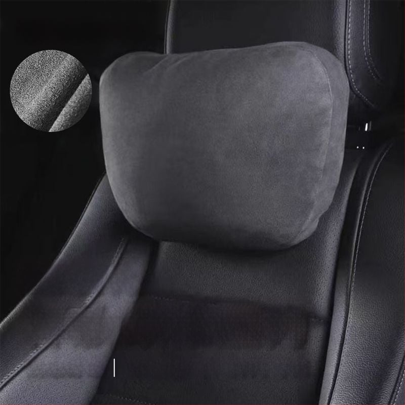 Automašīnas galvas balsts ar jostas atbalstu, kakla spilvens, velūra ārējā apdare, sintētisko šķiedru pildījums, universāla saderība
