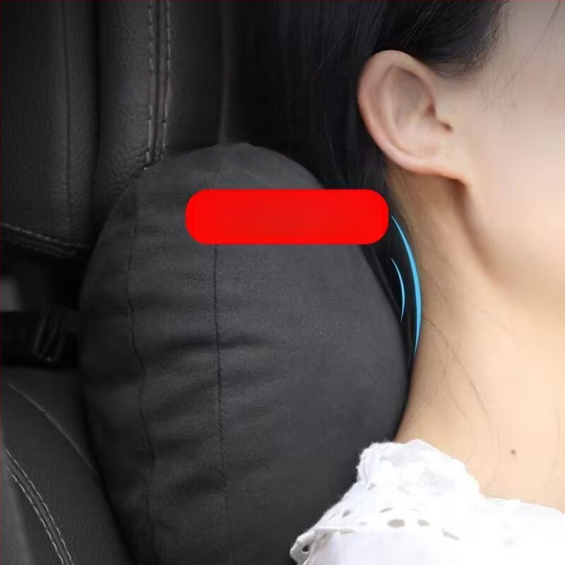 Automašīnas galvas balsts ar jostas atbalstu, kakla spilvens, velūra ārējā apdare, sintētisko šķiedru pildījums, universāla saderība