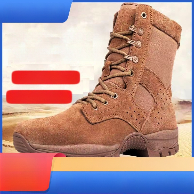 Унисекс за възрастни тактически ботуши, водоустойчиви от кожа от първи слой, подметка Kevlar, обувки за тренировки на открито, походи и колоездене