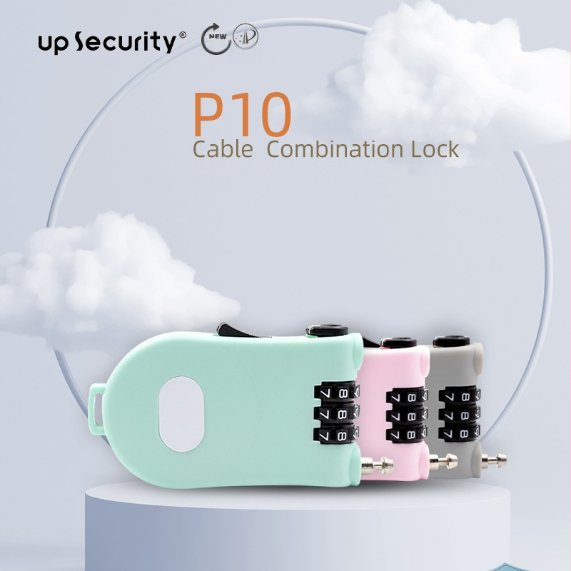 P10 Mechanický zámok pre cestovné kufre: ABS mangánová oceľ, hrúbka 6,3 mm, vhodný pre cestovné kufre, snehový skúter a prilby motorky