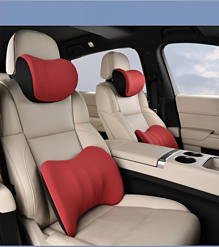 Sada opierok na hlavu a bedrovej opory pre vodiča a spolujazdca, priedušná gelová pamäťová pena, poťah z polyestera