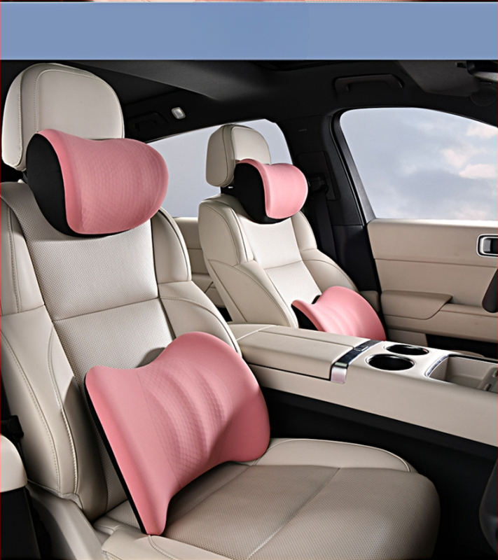 Sada opierok na hlavu a bedrovej opory pre vodiča a spolujazdca, priedušná gelová pamäťová pena, poťah z polyestera