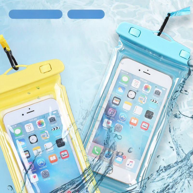 Nepremokavné púzdro na telefón s dotykovým displejom - PVC materiál, nepremokavá látka, uzavretý dizajn na plávanie a vonkajšie aktivity