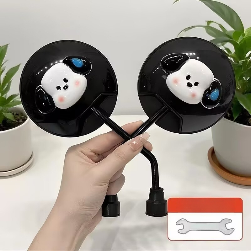 Zrkadlo spätné pre elektrické bicykle, roztomilý kreslený dizajn, široký výhľad, Zhengya montáž