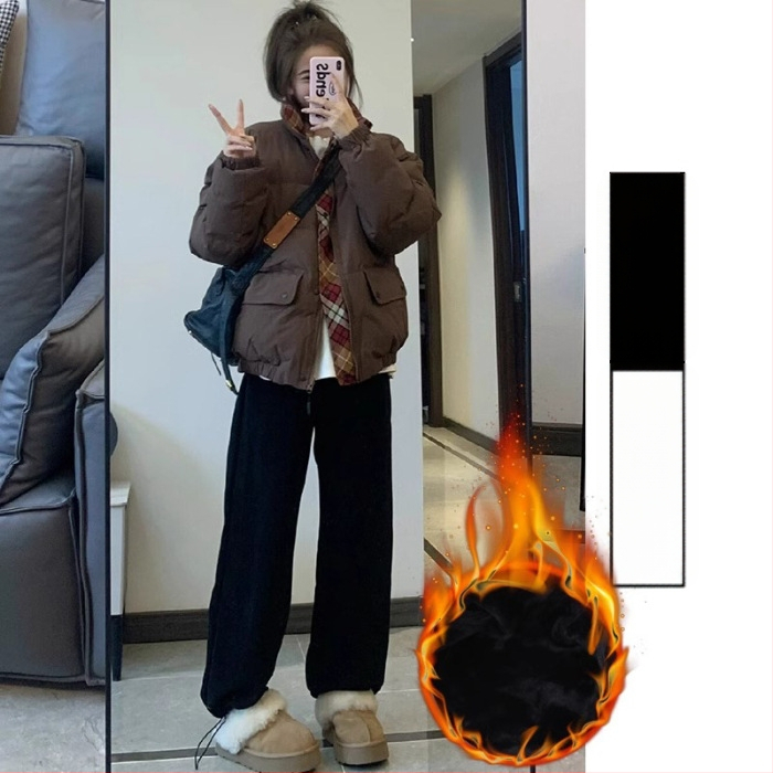 Tehotenské nohavice na jeseň-zimu, fleecové podšitie, vlnená zmes, voľný široký strih, dlhé, teplé, 50–70% vlnená zmes a 30–50% jahňacia vlna