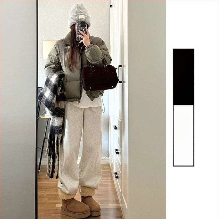 Tehotenské nohavice na jeseň-zimu, fleecové podšitie, vlnená zmes, voľný široký strih, dlhé, teplé, 50–70% vlnená zmes a 30–50% jahňacia vlna