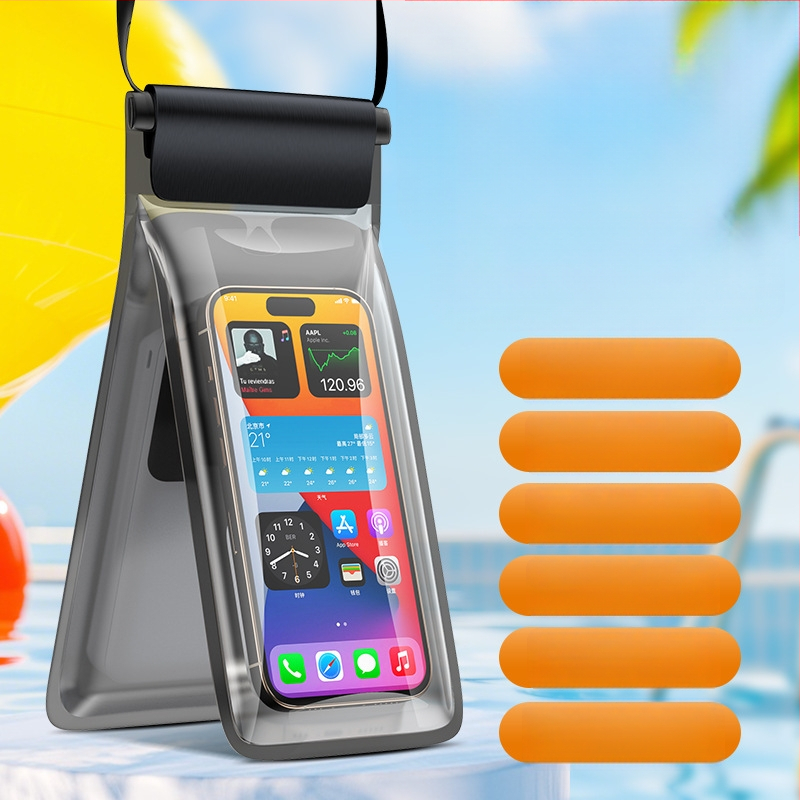 Dvojkomorová vodotesná taška na telefón pre plávanie, potápanie a raftovanie — TPU, objem 7.5 L, prenosný dvojvrstvový dizajn