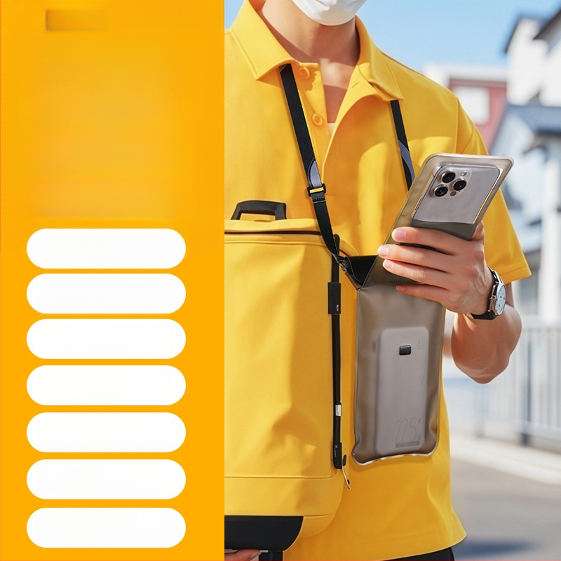 Dvojkomorová vodotesná taška na telefón pre plávanie, potápanie a raftovanie — TPU, objem 7.5 L, prenosný dvojvrstvový dizajn