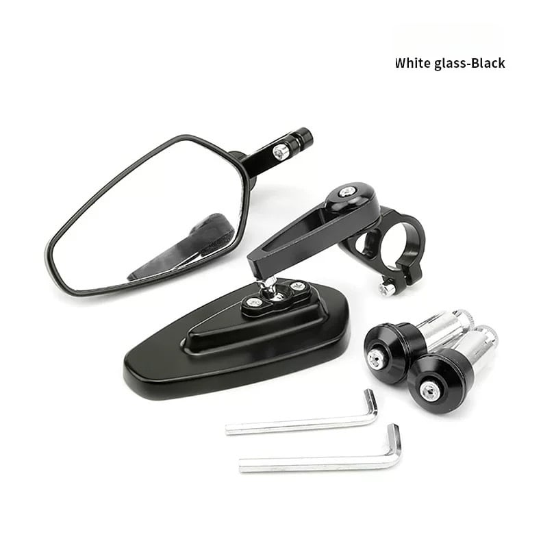 Zrkadlo spätného pohľadu na motocykel a elektrické vozidlo - hliníková zliatina, štvorcový povrch zrkadla, montáž s pravým závitom, model 25626238, kód výrobku tb-613665451582