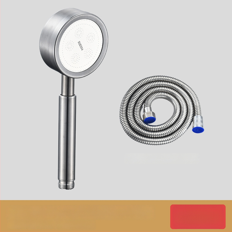Ručná sprchová hlavica z nehrdzavejúcej ocele s integrovaným filtrom, odnímateľná pre čistenie, kruhový tvar