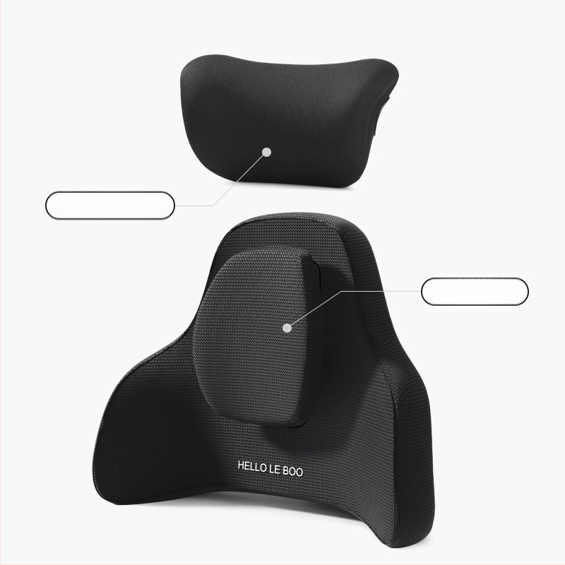 Podsedák pre bedrovú oporu pre automobil z pamäťovej peny, nastaviteľná opora bedra, vhodný do auta, domova a kancelárie, univerzálna kompatibilita