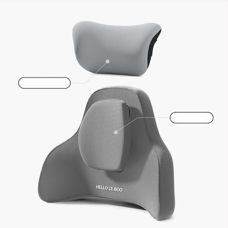 Podsedák pre bedrovú oporu pre automobil z pamäťovej peny, nastaviteľná opora bedra, vhodný do auta, domova a kancelárie, univerzálna kompatibilita